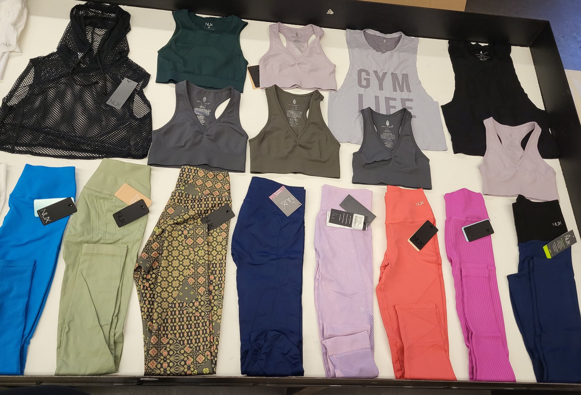 NUX ACTIVEWEAR APPAREL | Assorted Women's Apparel | NWT | 25 Pieces | Small Box #SMA 581