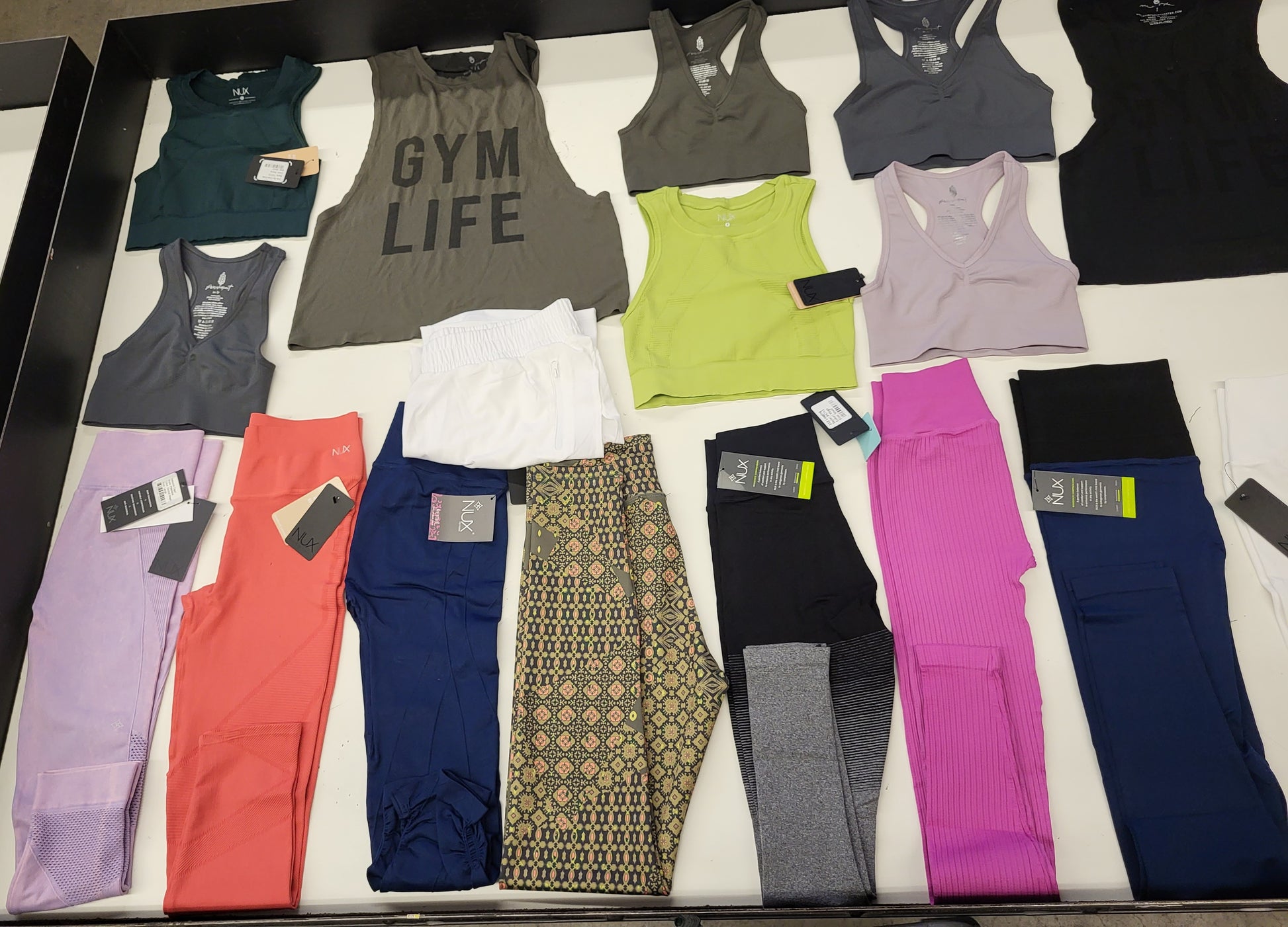 NUX ACTIVEWEAR APPAREL | Assorted Women's Apparel | NWT | 25 Pieces | Small Box #SMA 582