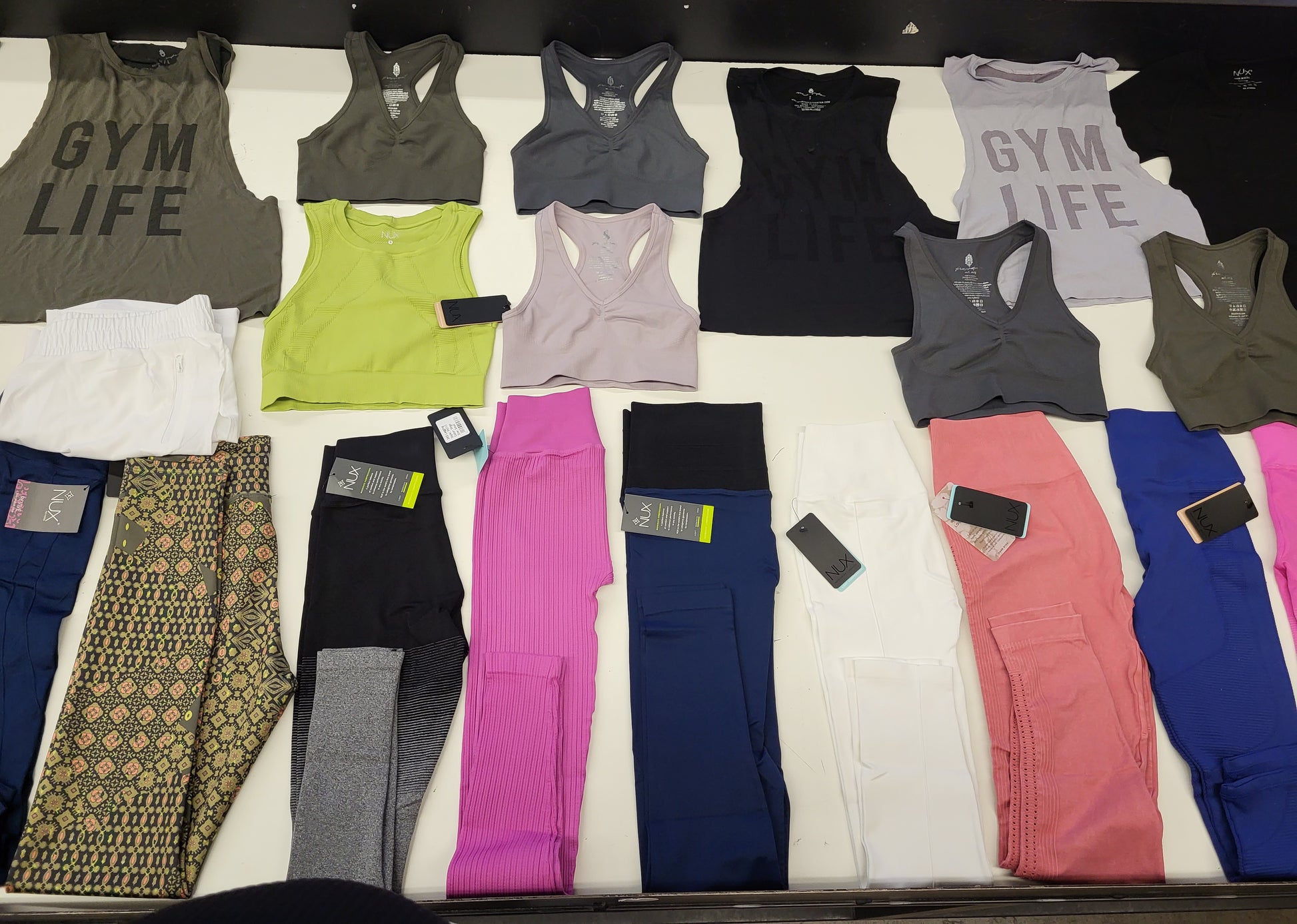 NUX ACTIVEWEAR APPAREL | Assorted Women's Apparel | NWT | 25 Pieces | Small Box #SMA 582