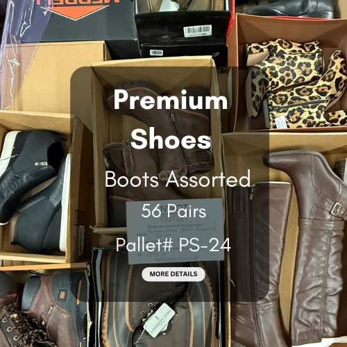 Premium Shoes | Boots Assorted  | 56 pairs | Pallets # PS-24