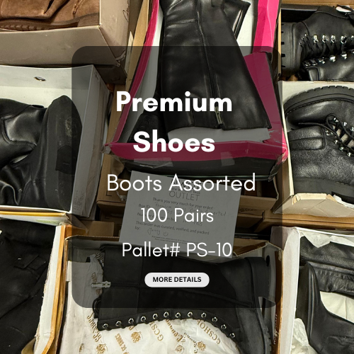 Premium Shoes | Boots Assorted  | 100 pairs | Pallets # PS-10