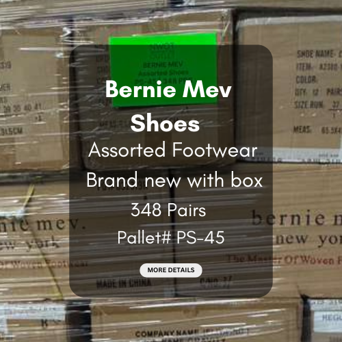 Bernie Mev Shoe Pallet | Assorted Footwear | 348 Pairs | Pallet# PS-45