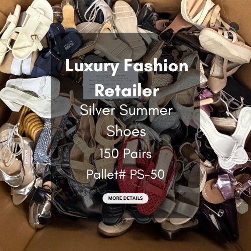 Luxury Fashion Retailer | Silver Summer Shoes | 150 pairs | Pallet# PS-50