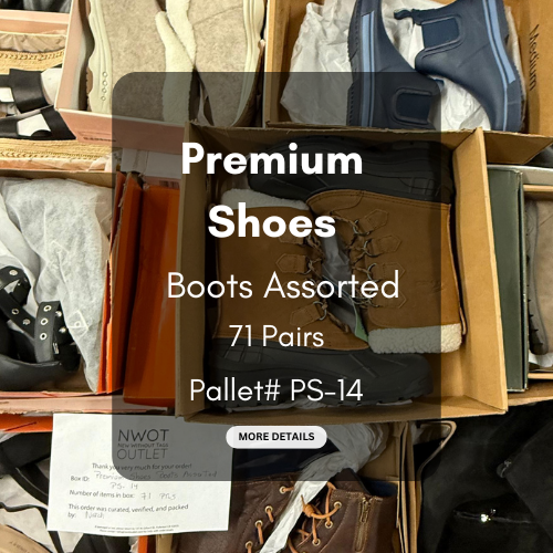 Premium Shoes | Boots Assorted  | 71 pairs | Pallets # PS-14