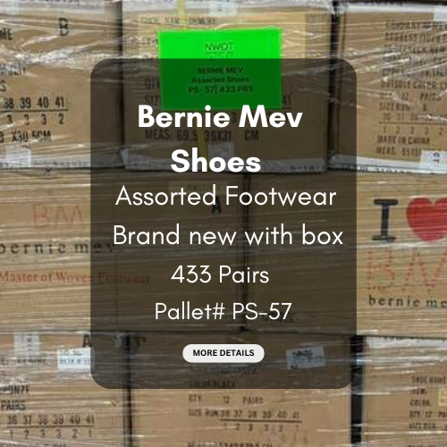 Bernie Mev Shoe Pallet | Assorted Footwear | 433 Pairs | Pallet# PS-57