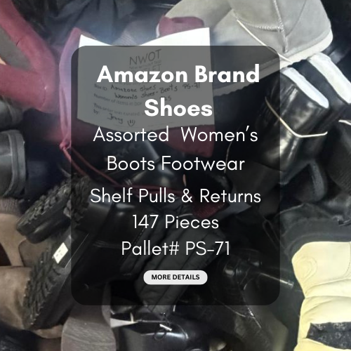 Amazon Brand Shoes | Assorted Women's Boots Footwear | Returns | 147 Pairs | Pallet# PS-71
