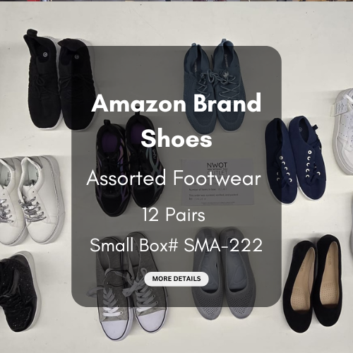 Amazon Brand Shoes | Assorted Footwear | Returns | 12 Pieces | Small Box# SMA-222