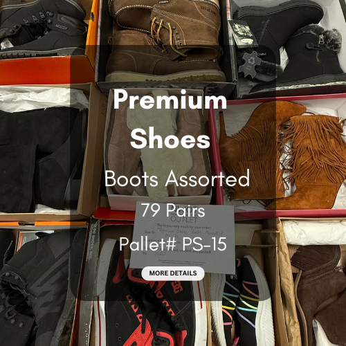 Premium Shoes | Boots Assorted  | 79 pairs | Pallets # PS-15
