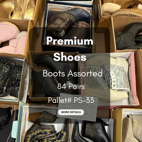 Premium Shoes | Boots Assorted  | 84 pairs | Pallets # PS-33