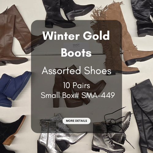 Winter Golden Boots | Assorted  Boots | 10 pairs | Small Box# SMA-449
