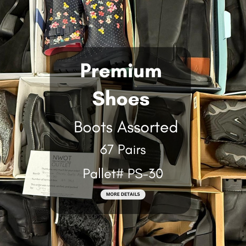 Premium Shoes | Boots Assorted  | 67 pairs | Pallets # PS-30