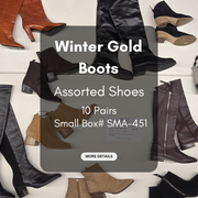 Winter Golden Boots | Assorted  Boots | 10 pairs | Small Box# SMA-451