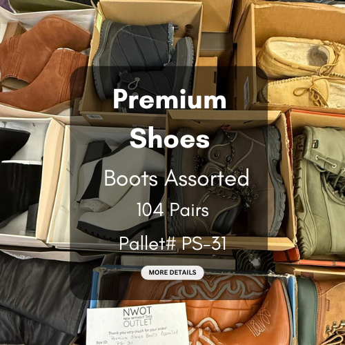 Premium Shoes | Boots Assorted  | 104 pairs | Pallets # PS-31