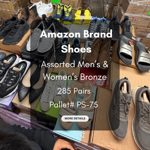 Amazon Brand Shoes | Assorted Men's and Women's Bronze Footwear | Returns | 285 Pairs | Pallet# PS-75