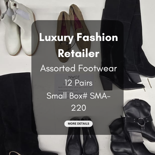 Luxury Fashion Retailer | Assorted Footwear | 12 pairs | Small Box# SMA-220