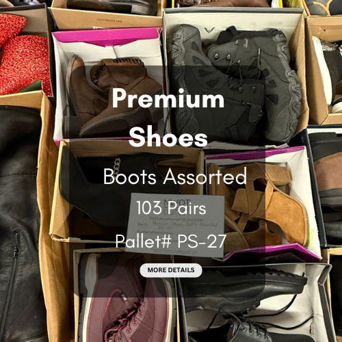 Premium Shoes | Boots Assorted  | 103 pairs | Pallets # PS-27