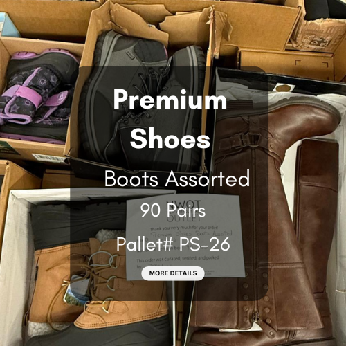 Premium Shoes | Boots Assorted  | 90 pairs | Pallets # PS-26