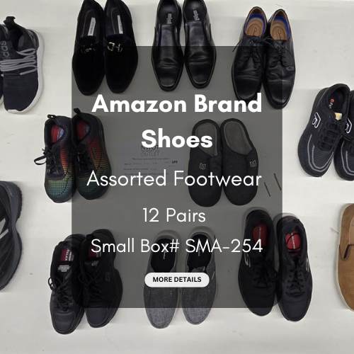 Amazon Brand Shoes | Assorted Men's Footwear | Returns | 12 Pairs| Small Box# SMA-254
