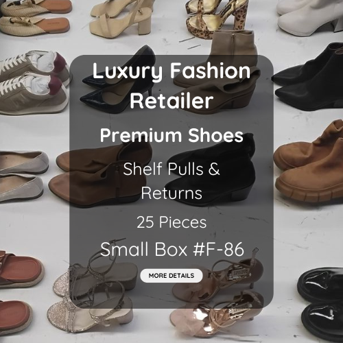 Luxury Fashion Retailer | Premium Shoes | Shelf Pulls & Returns | 25 Pieces | Small Box #F-86