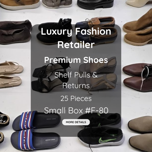 Luxury Fashion Retailer | Premium Shoes | Shelf Pulls & Returns | 25 Pieces | Small Box #F-80