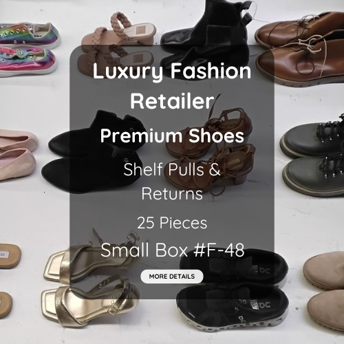 Luxury Fashion Retailer | Premium Shoes | Shelf Pulls & Returns | 25 Pieces | Small Box #F-48