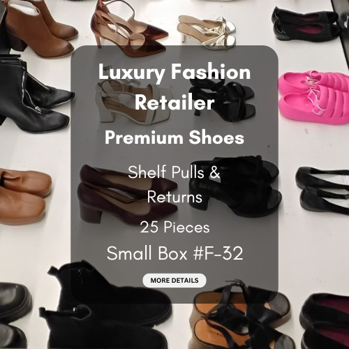 Luxury Fashion Retailer | Premium Shoes | Shelf Pulls & Returns | 25 Pieces | Small Box #F-32