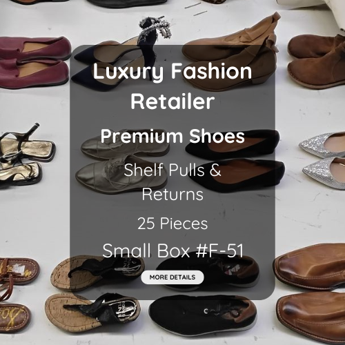 Luxury Fashion Retailer | Premium Shoes | Shelf Pulls & Returns | 25 Pieces | Small Box #F-51