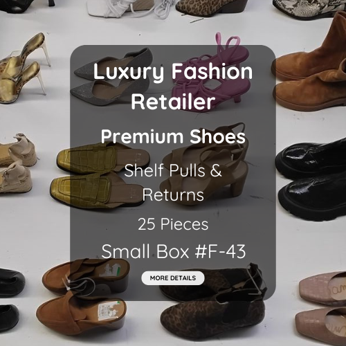 Luxury Fashion Retailer | Premium Shoes | Shelf Pulls & Returns | 25 Pieces | Small Box #F-43