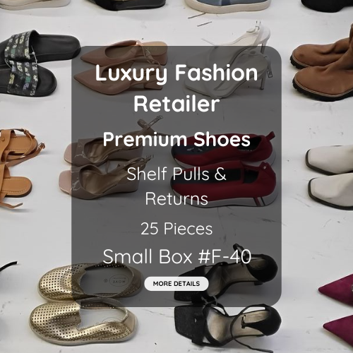 Luxury Fashion Retailer | Premium Shoes | Shelf Pulls & Returns | 25 Pieces | Small Box #F-40