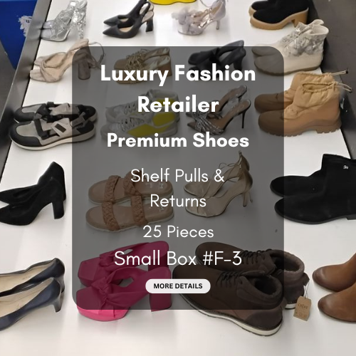 Luxury Fashion Retailer | Premium Shoes | Shelf Pulls & Returns | 25 Pieces | Small Box #F-3