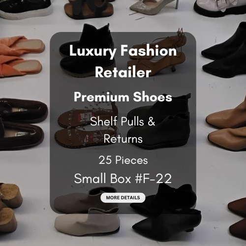 Luxury Fashion Retailer | Premium Shoes | Shelf Pulls & Returns | 25 Pieces | Small Box #F-22