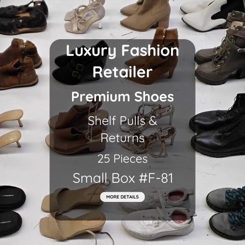 Luxury Fashion Retailer | Premium Shoes | Shelf Pulls & Returns | 25 Pieces | Small Box #F-81