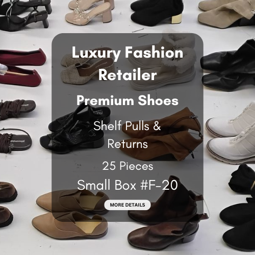 Luxury Fashion Retailer | Premium Shoes | Shelf Pulls & Returns | 25 Pieces | Small Box #F-20