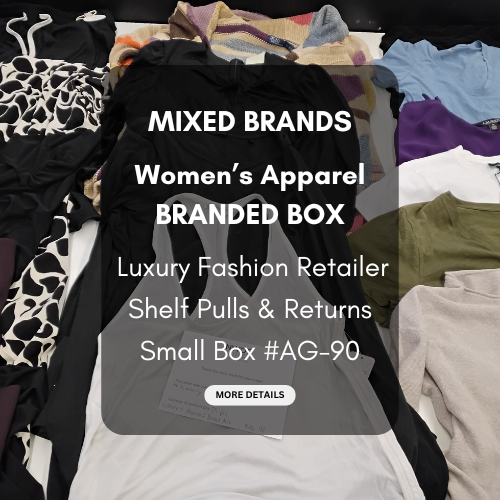 MIXED BRANDS | Women's Assorted Apparel | BRANDED BOX | Shelf-Pulls/Returns | 25 Pieces | Small Box #AG-90