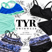 TYR swimwear — 25 sets / 50 physical pieces — NWOT-L-000111. Representative assortment cover.