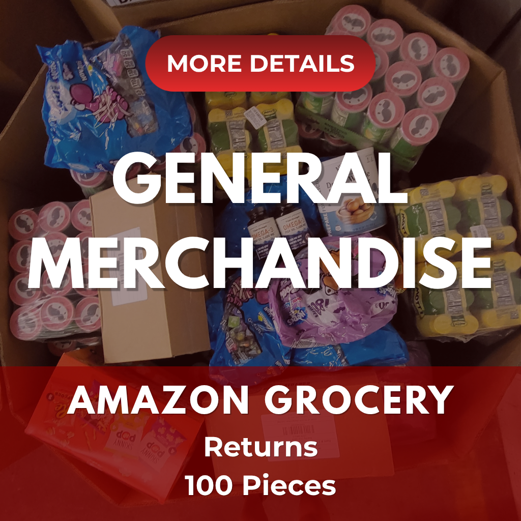 Amazon grocery | Assorted General Merchandise | Returns | 100 Pieces | Pallet #PA-609