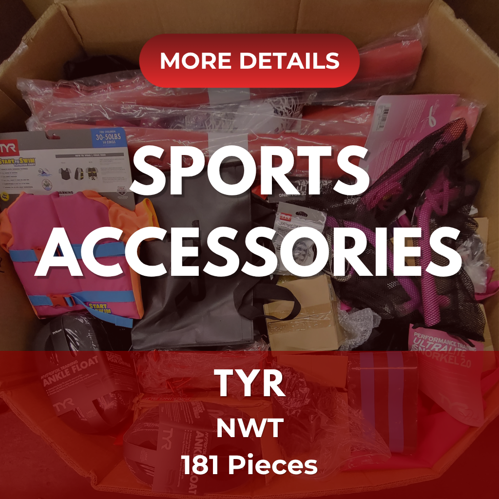 Tyr Sports Accessories | Assorted Men's, Women's, Kid's Accessories | NWT | 181 Pieces | Pallet #PA-602