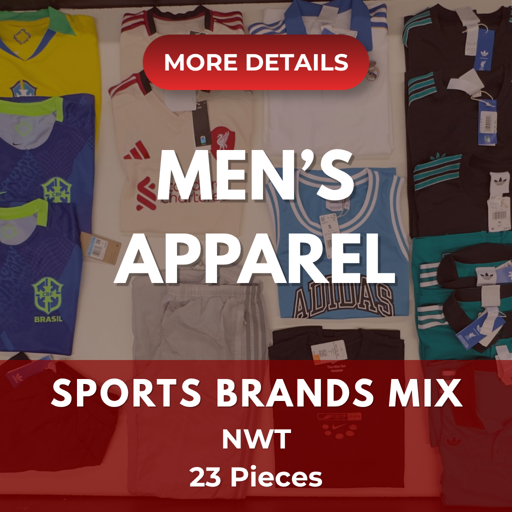 Sport brands mix | Assorted Men's Apparel | NWT | 23 Pieces | Small Box #SMA-537