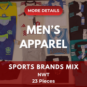 Sport brands mix | Assorted Men's Apparel | NWT | 23 Pieces | Small Box #SMA-537