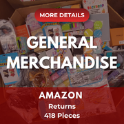 Amazon General Merchandise | Assorted Men's, Women's & Kid's General Merchandise | Returns | 418 Pieces | Pallet #629