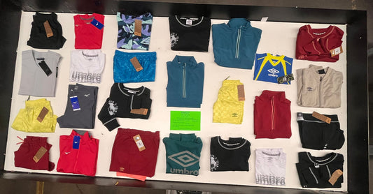 LA Brands | Mizuno | Assorted Athletic Apparel | 25 Pieces | Small Box #SMA-43