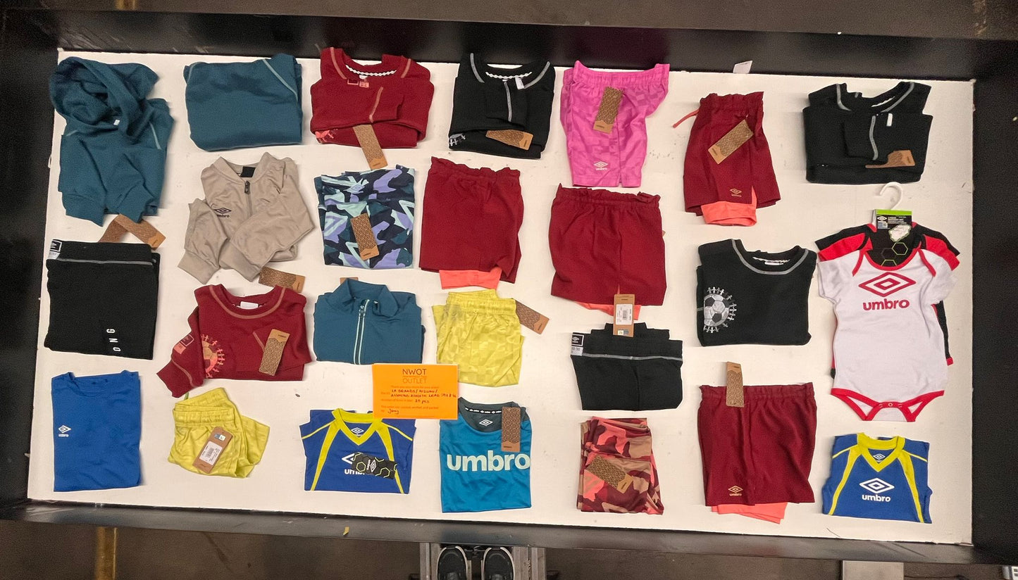 LA Brands | Mizuno | Assorted Athletic Apparel | 25 Pieces | Small Box #SMA-46