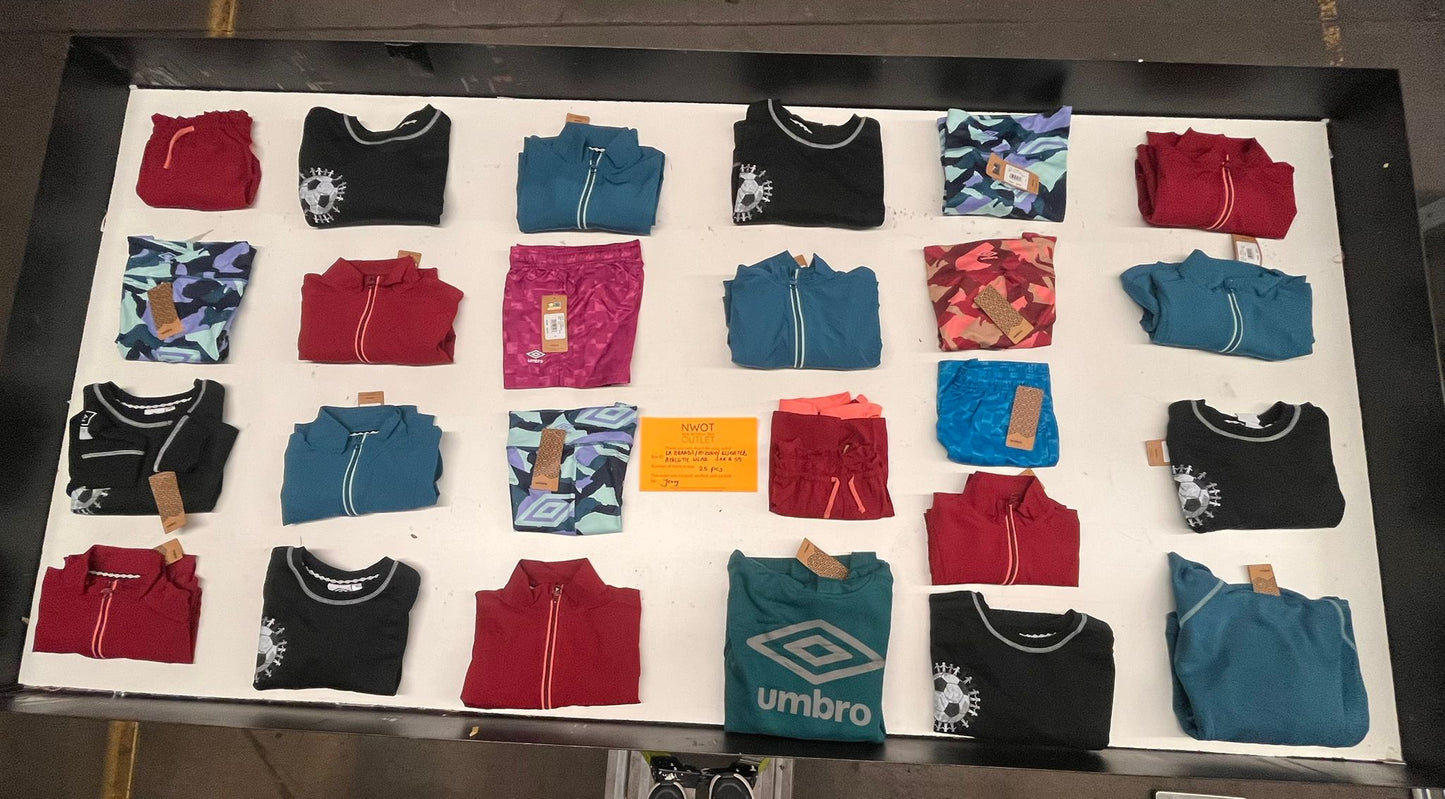 LA Brands | Mizuno | Assorted Athletic Apparel | 25 Pieces | Small Box #SMA-55