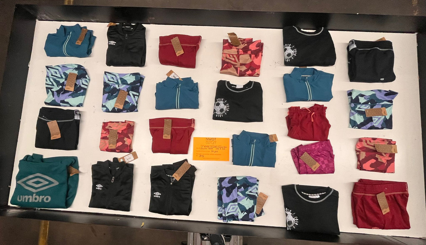 LA Brands | Mizuno | Assorted Athletic Apparel | 25 Pieces | Small Box #SMA-57