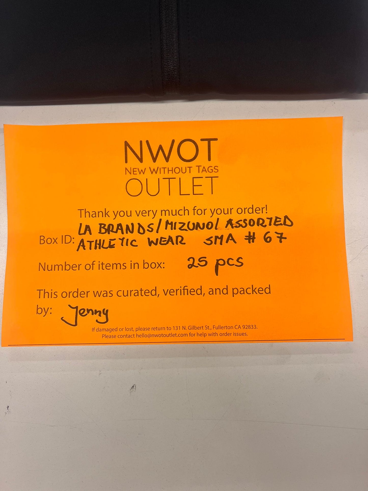 LA Brands | Mizuno | Assorted Athletic Apparel | 25 Pieces | Small Box #SMA-67