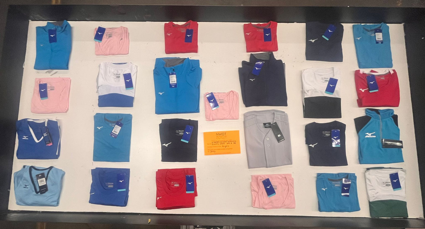 LA Brands | Mizuno | Assorted Athletic Apparel | 25 Pieces | Small Box #SMA-70