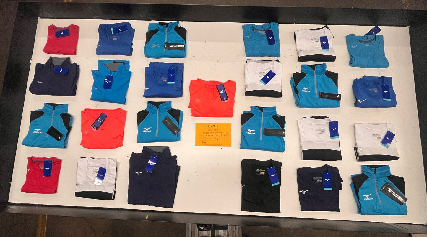 LA Brands | Mizuno | Assorted Athletic Apparel | 25 Pieces | Small Box #SMA-74