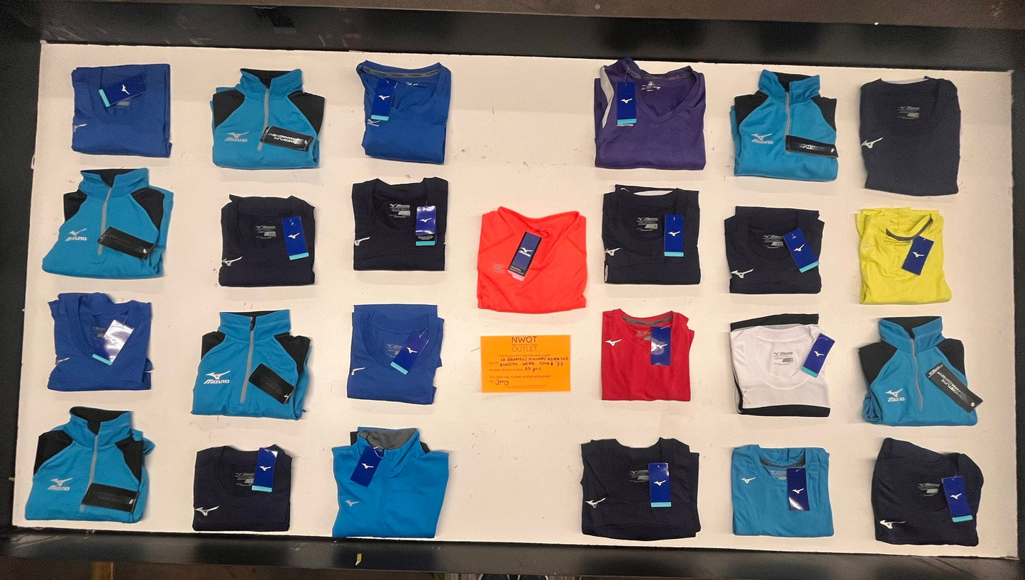 LA Brands | Mizuno | Assorted Athletic Apparel | 25 Pieces | Small Box #SMA-77