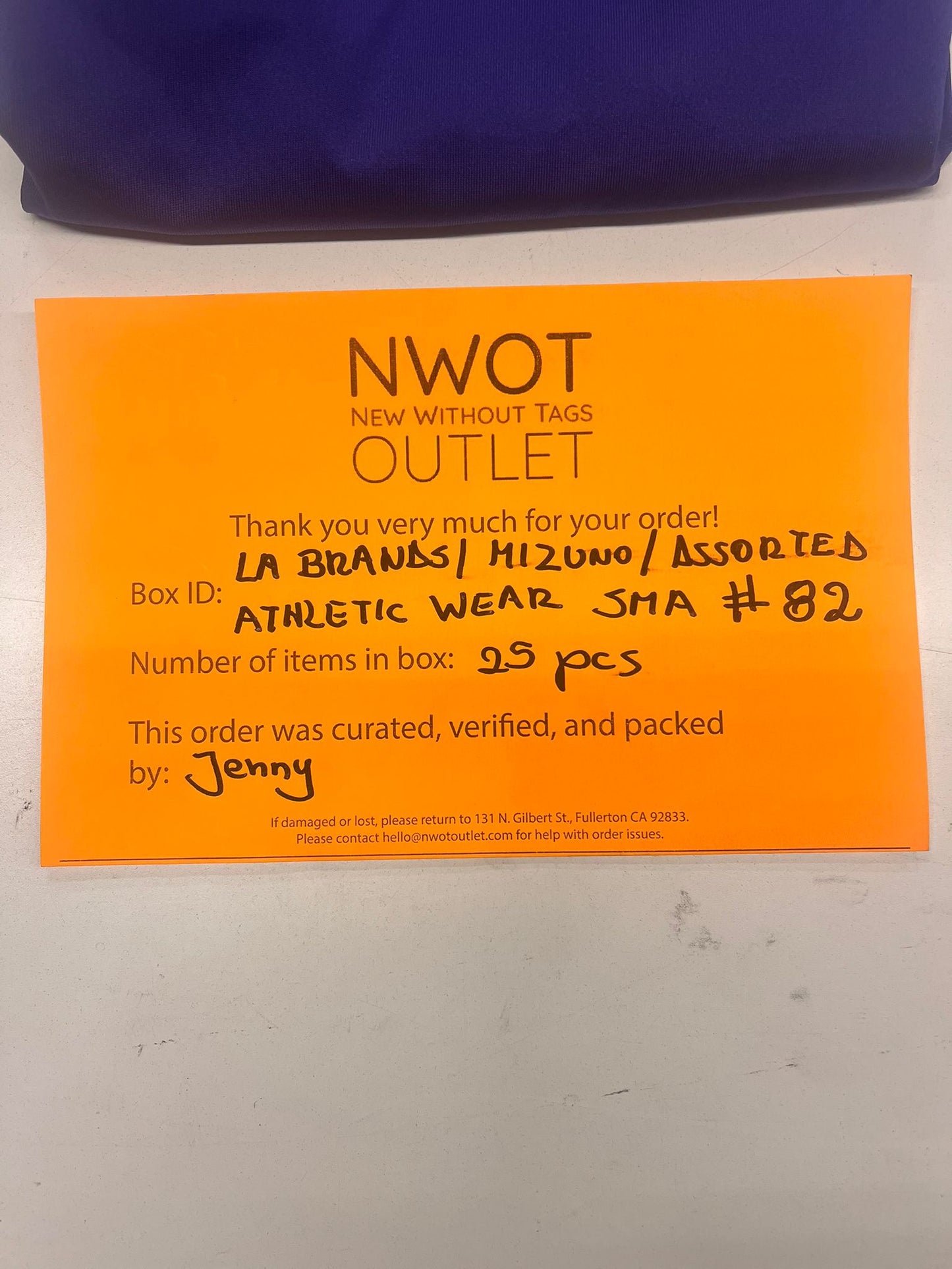 LA Brands | Mizuno | Assorted Athletic Apparel | 25 Pieces | Small Box #SMA-82