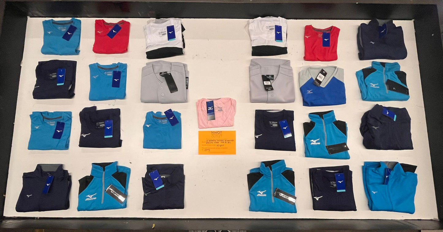 LA Brands | Mizuno | Assorted Athletic Apparel | 25 Pieces | Small Box #SMA-84